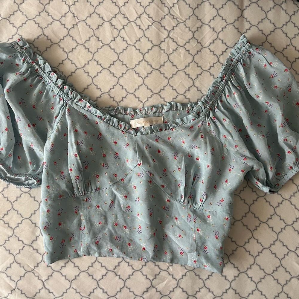 nwt loveshackfancy petunia top <3